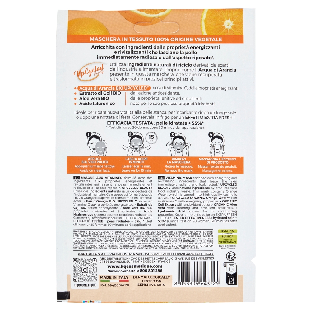 HQ Ingredients Maschera Vitaminic Arancia